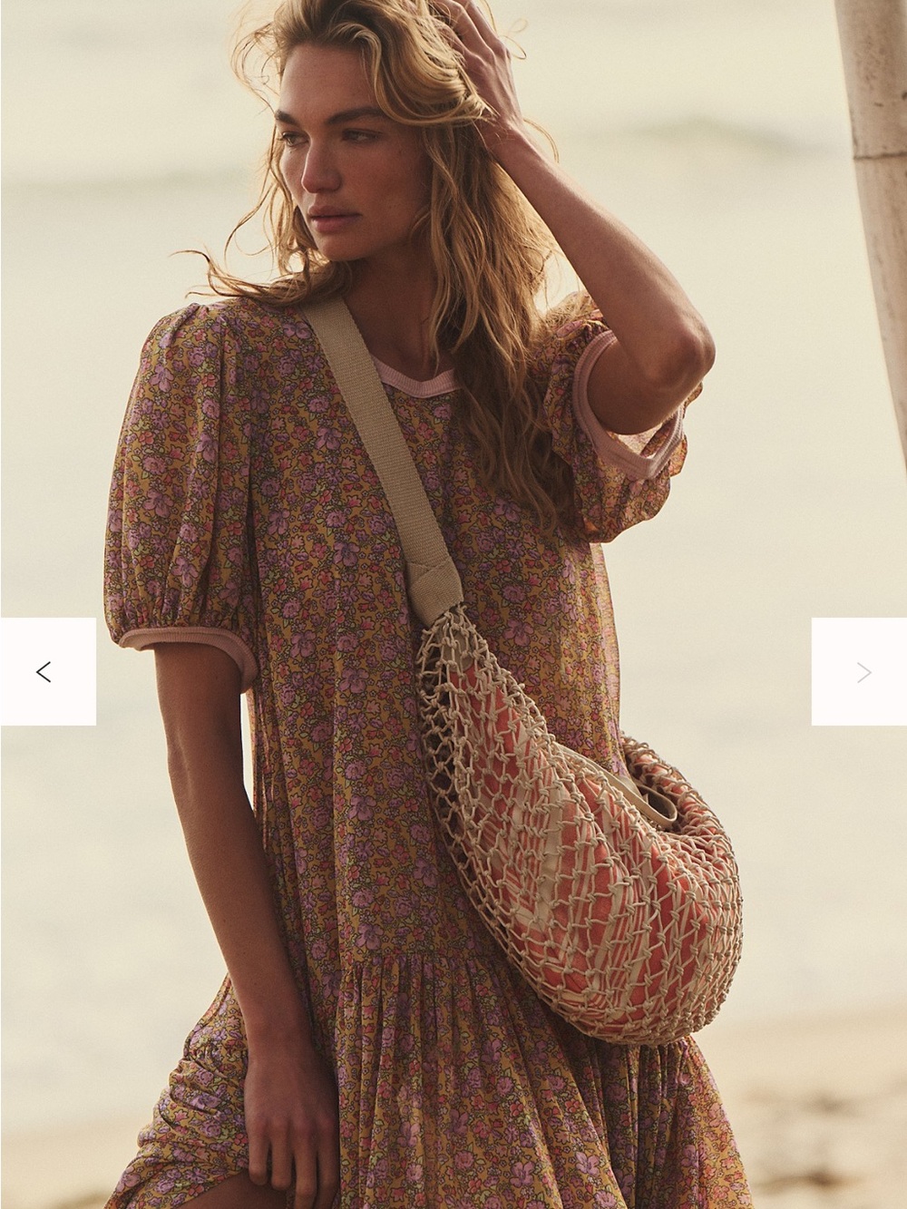 NWT Free People Silver Springs Cream Woven Shoulder Bag - Stylish Beach Tote - Picture 7 of 12